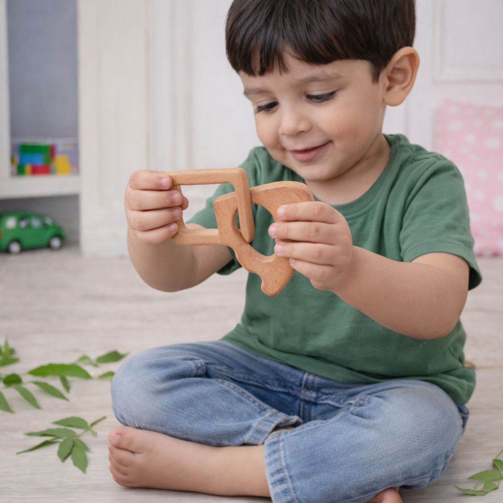 Wooden Teethers - Cheese and ice-cream stick